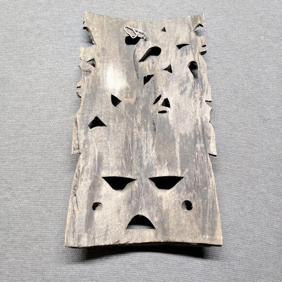 Mexican Folk Art Hand Carved Wooden Mayan Mask - Picture 9 of 9